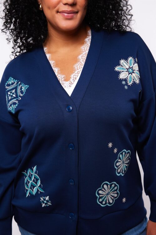 Exxcellent vest blauw borduur - Afbeelding 3