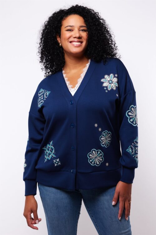 Exxcellent vest blauw borduur - Afbeelding 4