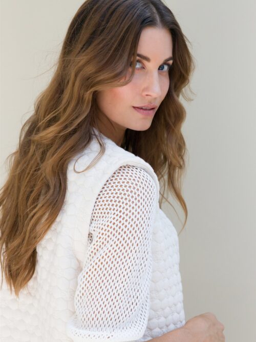 Ivy Beau top gaasmouw wit