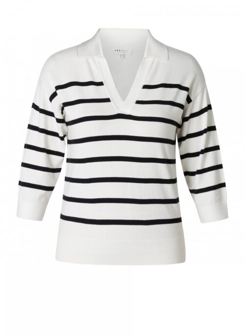 Ivy Beau trui offwhite/streep