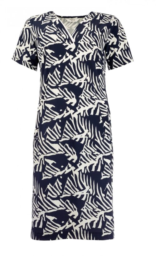 NED jurk travelstof print