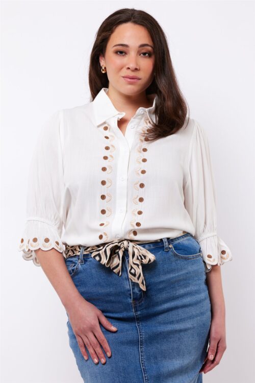 Exxcellent blouse Off White - Afbeelding 3