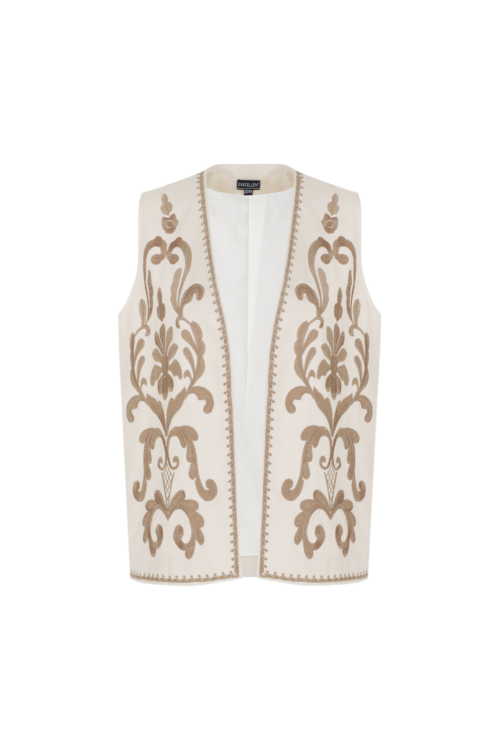 Exxcellent gilet ecru tinten