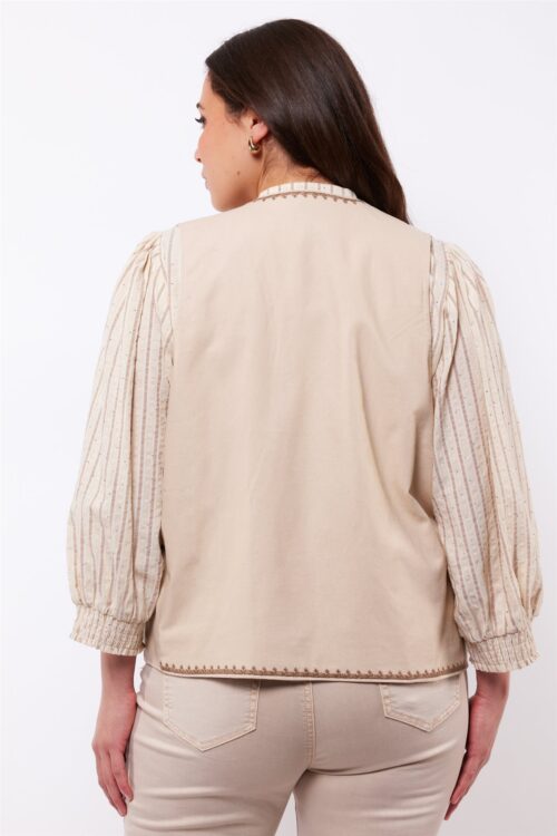 Exxcellent gilet ecru tinten - Afbeelding 4