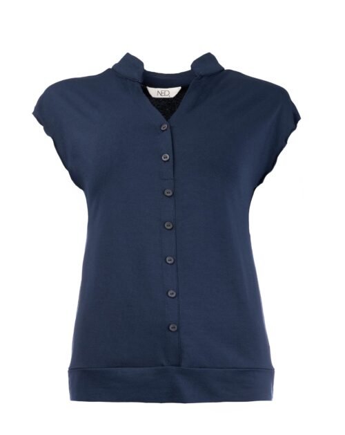 NED blouson knoopjes marine