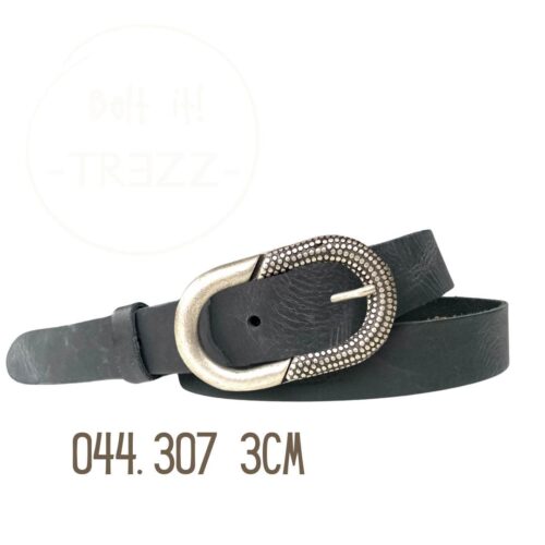 Trezz riem 3 cm Antraciet