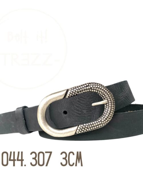 Trezz riem 3 cm Antraciet
