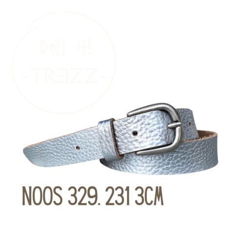 Trezz riem 3 cm gesp zilver