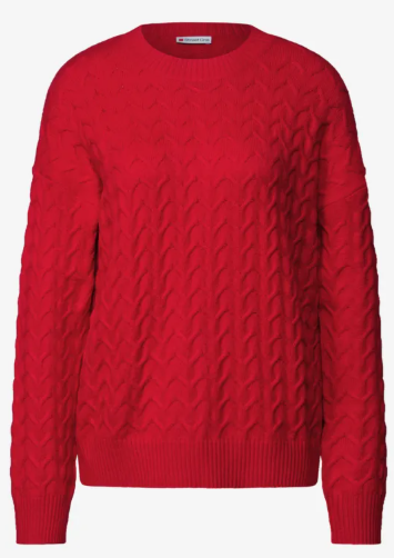 Street One trui kabels rood