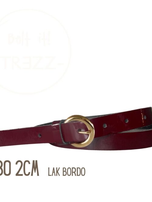 Trezz riem bordeaux lak 2 cm