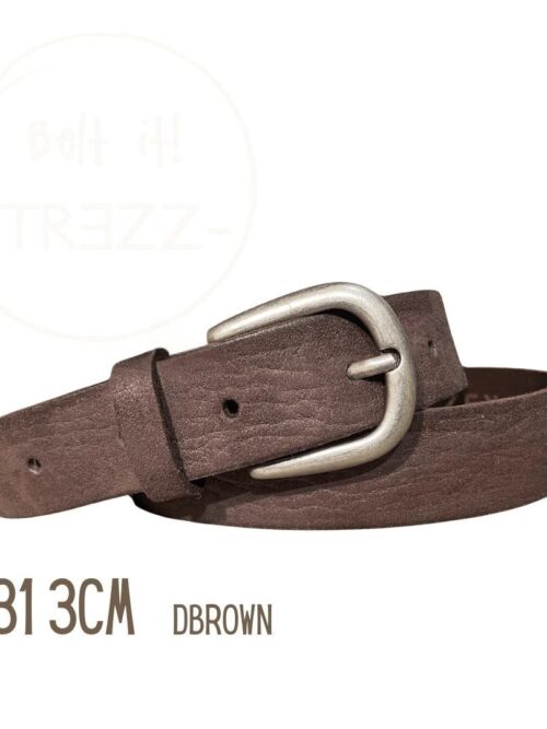 Trezz riem bruin basic 3 cm