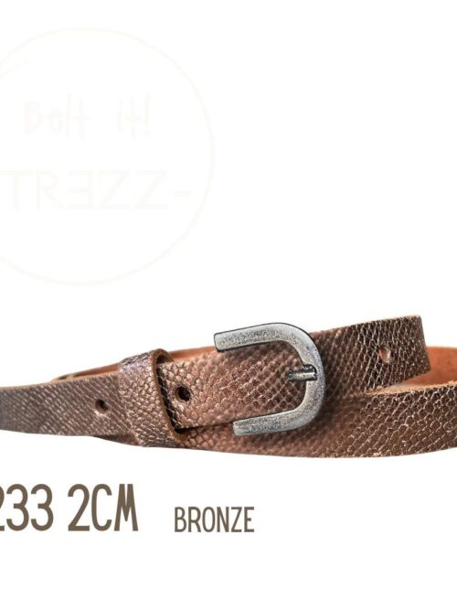 Trezz riem metallic 2 cm
