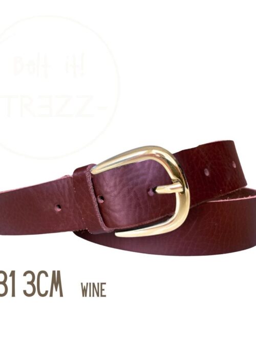 Trezz riem wine basic 3 cm