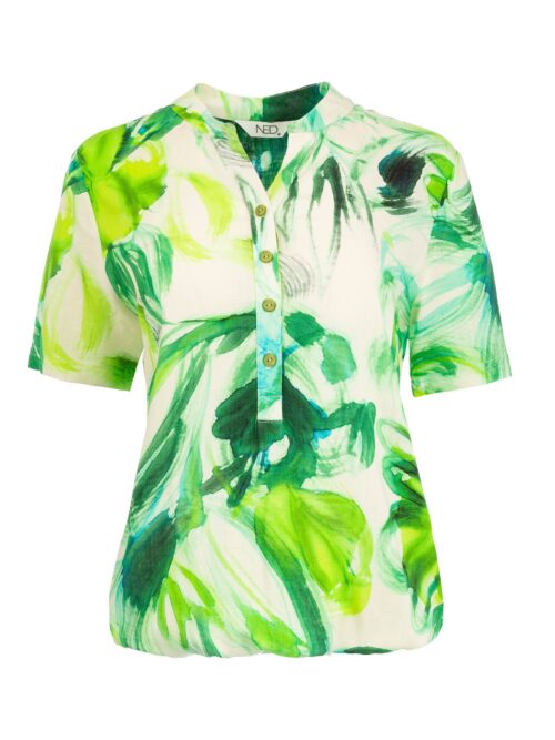 NED blouson print grasgroen