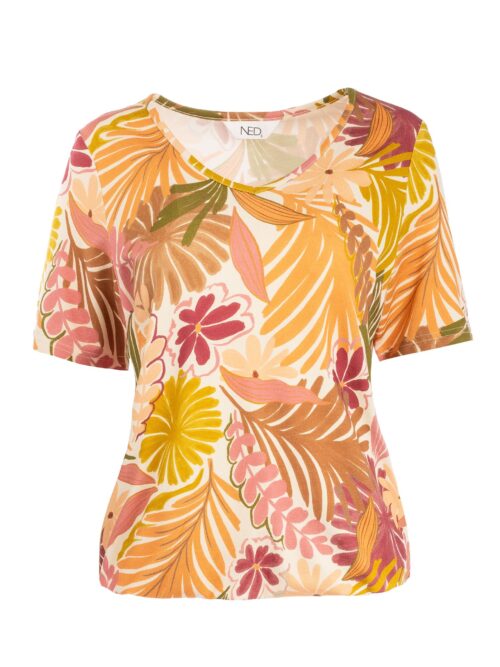 NED blouson print peach