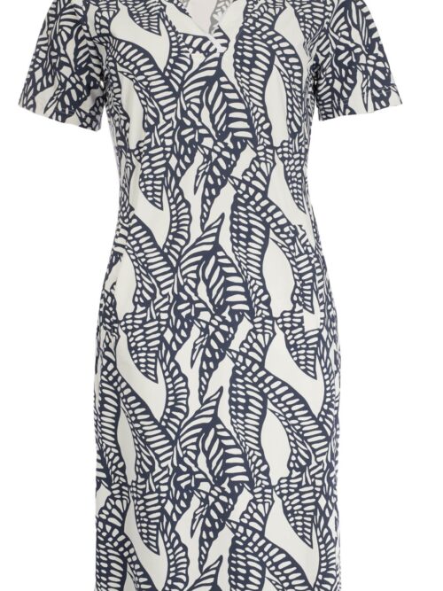 NED jurk travel print blauw