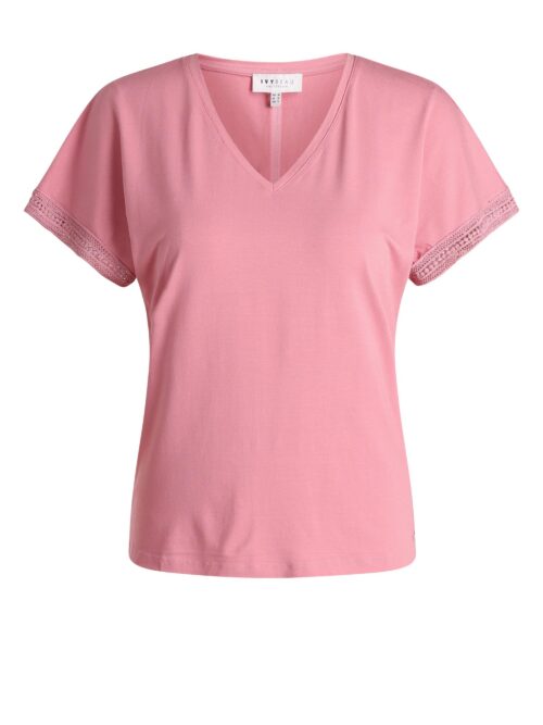 Ivy Beau T-shirt v-hals pink