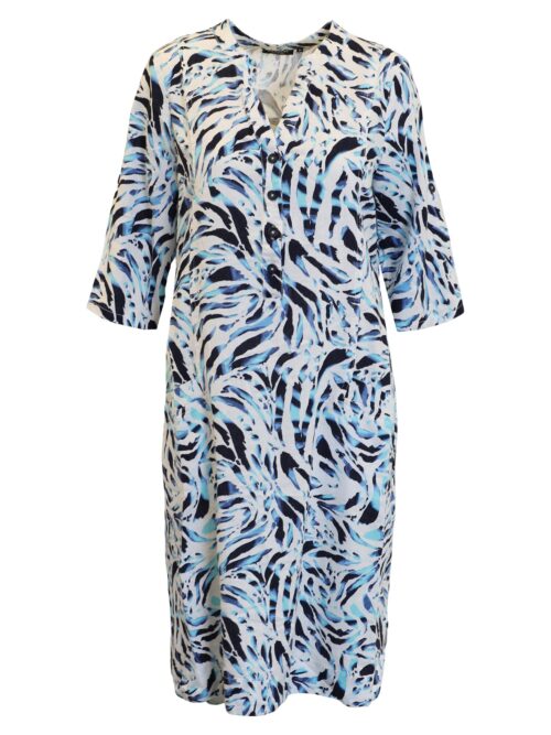 Signature jurk linnen print