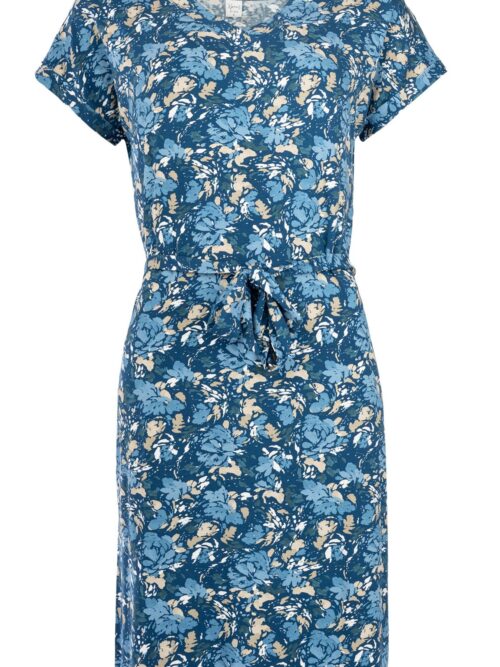 NED tricot jurk blauw firework