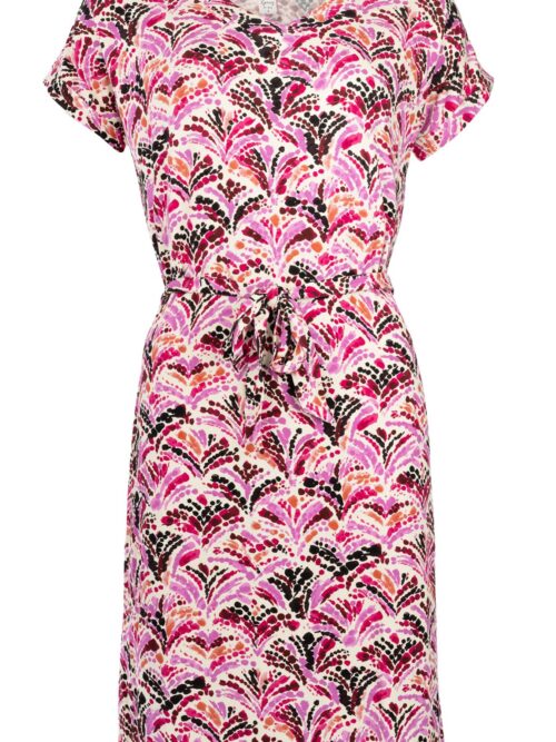 NED tricot jurk pink firework