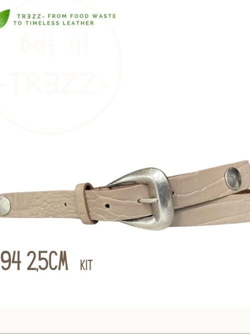 Trezz riem studs oud zilver