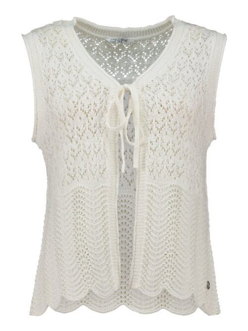 Zabaione gilet gehaakt wit