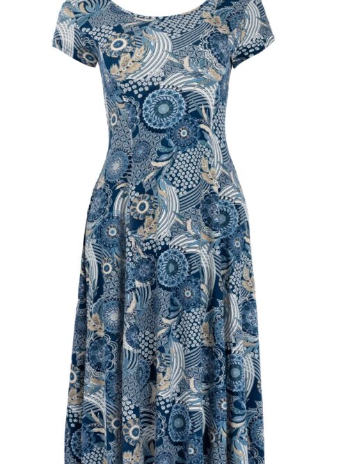 NED jurk tricot blauw